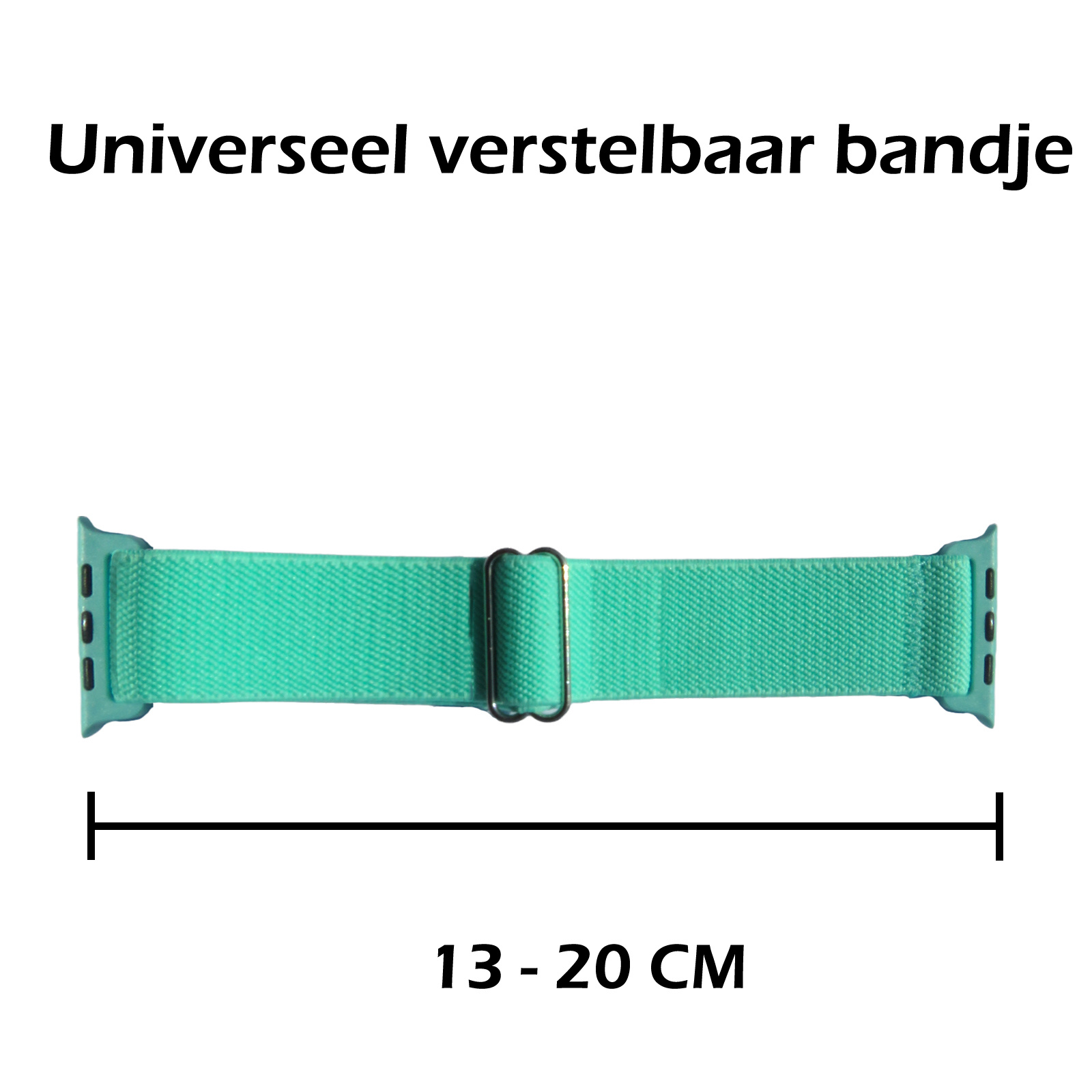 Nomfy Bandje Geschikt Voor Apple Watch Bandje 42/44/45 mm Nylon Horloge Band Verstelbare Gesp - Geschikt Voor Apple Watch 1-8 / SE - 42/44/45 mm Nylon - Mint