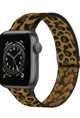 Nomfy Bandje Geschikt Voor Apple Watch Bandje 42/44/45 mm Nylon Horloge Band Verstelbare Gesp - Geschikt Voor Apple Watch 1-8 / SE - 42/44/45 mm Nylon - Panter Bruin