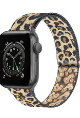 Nomfy Bandje Geschikt Voor Apple Watch Bandje 42/44/45 mm Nylon Horloge Band Verstelbare Gesp - Geschikt Voor Apple Watch 1-8 / SE - 42/44/45 mm Nylon - Panter Geel