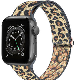 Nomfy Nomfy Apple Watch Bandje Stof Verstelbaar (42/44/45 mm) - Panter Geel