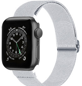 Nomfy Nomfy Apple Watch Bandje Stof Verstelbaar (42/44/45 mm) - Wit