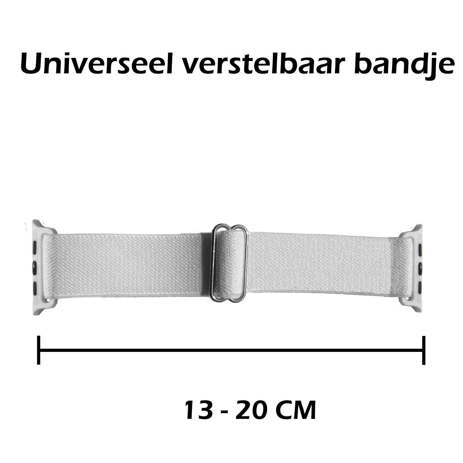 Nomfy Bandje Geschikt Voor Apple Watch Bandje 42/44/45 mm Nylon Horloge Band Verstelbare Gesp - Geschikt Voor Apple Watch 1-8 / SE - 42/44/45 mm Nylon - Wit