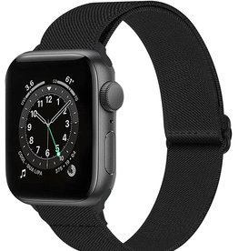 Nomfy Nomfy Apple Watch Bandje Stof Verstelbaar (42/44/45 mm) - Zwart