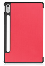 Nomfy Hoes Geschikt voor Lenovo Tab P11 Pro Hoes Tri-fold Tablet Hoesje Case Met Uitsparing Geschikt voor Lenovo Pen - Hoesje Geschikt voor Lenovo Tab P11 Pro Hoesje Hardcover Bookcase - Rood