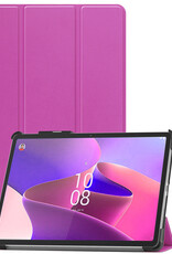 Nomfy Hoes Geschikt voor Lenovo Tab P11 Pro Hoes Tri-fold Tablet Hoesje Case Met Uitsparing Geschikt voor Lenovo Pen - Hoesje Geschikt voor Lenovo Tab P11 Pro Hoesje Hardcover Bookcase - Paars