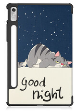 Nomfy Hoes Geschikt voor Lenovo Tab P11 Pro Hoes Tri-fold Tablet Hoesje Case Met Uitsparing Geschikt voor Lenovo Pen - Hoesje Geschikt voor Lenovo Tab P11 Pro Hoesje Hardcover Bookcase - Kat