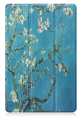 Nomfy Hoes Geschikt voor Lenovo Tab P11 Pro Hoes Tri-fold Tablet Hoesje Case Met Uitsparing Geschikt voor Lenovo Pen - Hoesje Geschikt voor Lenovo Tab P11 Pro Hoesje Hardcover Bookcase - Bloesem