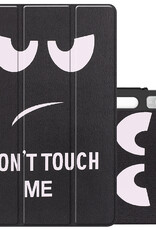 NoXx Hoesje Geschikt voor Lenovo Tab P11 Pro Hoesje Case Hard Cover Hoes Book Case Met Uitsparing Geschikt voor Lenovo Pen - Don't Touch Me