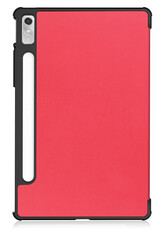 NoXx Hoesje Geschikt voor Lenovo Tab P11 Pro Hoesje Case Hard Cover Hoes Book Case Met Uitsparing Geschikt voor Lenovo Pen - Rood