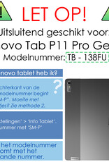 NoXx Hoesje Geschikt voor Lenovo Tab P11 Pro Hoesje Case Hard Cover Hoes Book Case Met Uitsparing Geschikt voor Lenovo Pen - Rood