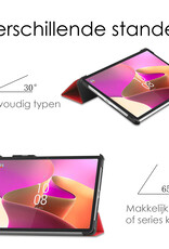 NoXx Hoesje Geschikt voor Lenovo Tab P11 Pro Hoesje Case Hard Cover Hoes Book Case Met Uitsparing Geschikt voor Lenovo Pen - Rood