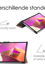 NoXx Hoesje Geschikt voor Lenovo Tab P11 Pro Hoesje Case Hard Cover Hoes Book Case Met Uitsparing Geschikt voor Lenovo Pen - Rosé goud