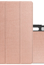 NoXx Hoesje Geschikt voor Lenovo Tab P11 Pro Hoesje Case Hard Cover Hoes Book Case Met Uitsparing Geschikt voor Lenovo Pen - Rosé goud