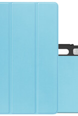NoXx Hoesje Geschikt voor Lenovo Tab P11 Pro Hoesje Case Hard Cover Hoes Book Case Met Uitsparing Geschikt voor Lenovo Pen - Lichtblauw