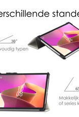 NoXx Hoesje Geschikt voor Lenovo Tab P11 Pro Hoesje Case Hard Cover Hoes Book Case Met Uitsparing Geschikt voor Lenovo Pen - Kat