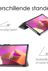 NoXx Hoesje Geschikt voor Lenovo Tab P11 Pro Hoesje Case Hard Cover Hoes Book Case Met Uitsparing Geschikt voor Lenovo Pen - Grijs