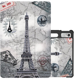 NoXx NoXx Lenovo Tab P11 Pro (2e Gen) Hoesje Met Uitsparing Apple Pencil - Eiffeltoren