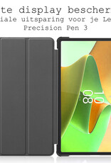 BASEY. Hoesje Geschikt voor Lenovo Tab P11 Pro Hoes Case Tablet Hoesje Tri-fold Met Uitsparing Geschikt voor Lenovo Pen - Hoes Geschikt voor Lenovo Tab P11 Pro Hoesje Hard Cover Bookcase Hoes - Bloesem