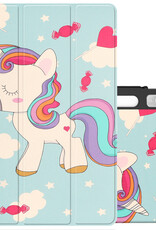 NoXx Hoesje Geschikt voor Lenovo Tab P11 Pro Hoesje Case Hard Cover Hoes Book Case Met Uitsparing Geschikt voor Lenovo Pen - Eenhoorn