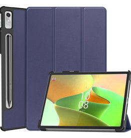 BASEY. BASEY. Lenovo Tab P11 Pro (2e Gen) Hoesje Met Uitsparing Apple Pencil - Donkerblauw