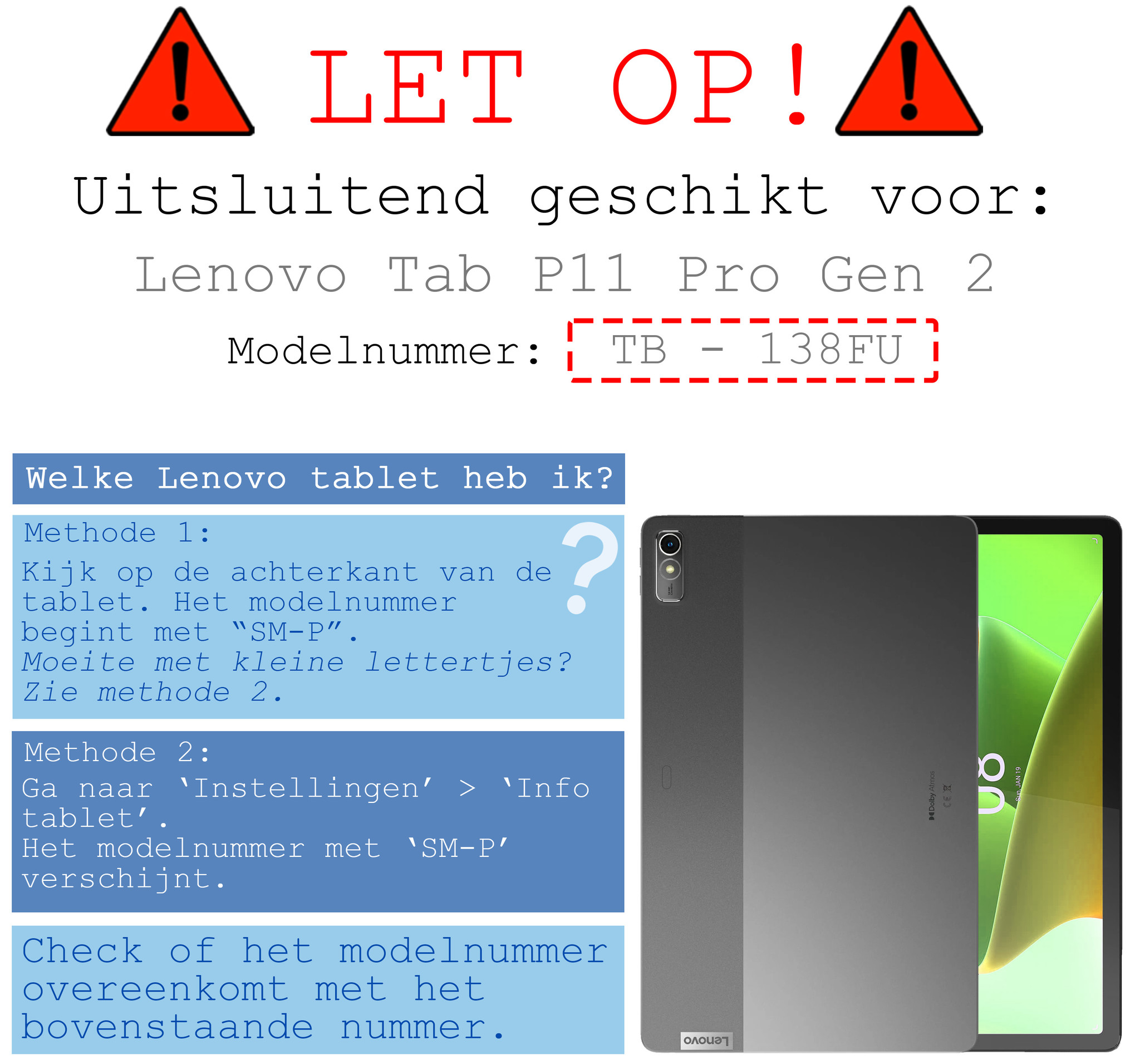 BASEY. Hoesje Geschikt voor Lenovo Tab P11 Pro Hoes Case Tablet Hoesje Tri-fold Met Uitsparing Geschikt voor Lenovo Pen - Hoes Geschikt voor Lenovo Tab P11 Pro Hoesje Hard Cover Bookcase Hoes - Don't Touch Me