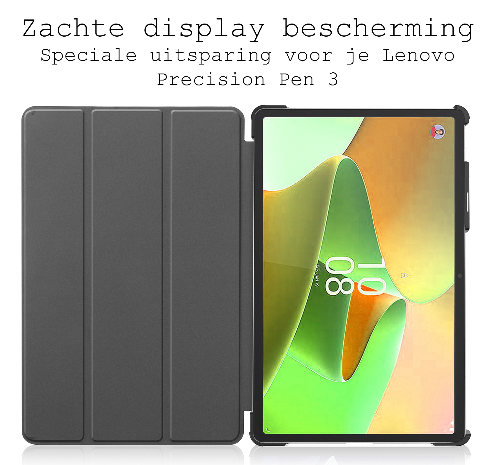 BASEY. Hoesje Geschikt voor Lenovo Tab P11 Pro Hoes Case Tablet Hoesje Tri-fold Met Uitsparing Geschikt voor Lenovo Pen - Hoes Geschikt voor Lenovo Tab P11 Pro Hoesje Hard Cover Bookcase Hoes - Don't Touch Me