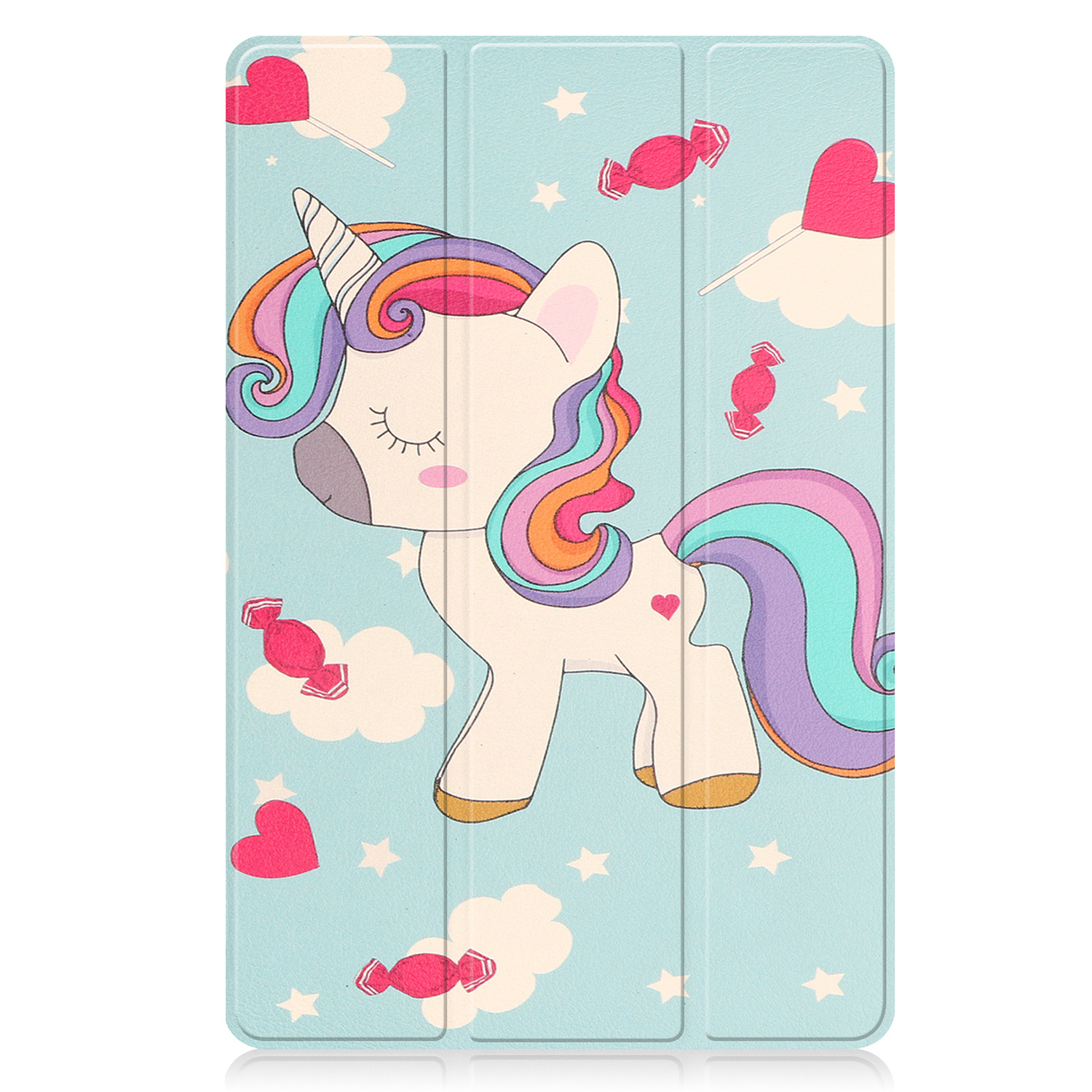 BASEY. Hoesje Geschikt voor Lenovo Tab P11 Pro Hoes Case Tablet Hoesje Tri-fold Met Uitsparing Geschikt voor Lenovo Pen - Hoes Geschikt voor Lenovo Tab P11 Pro Hoesje Hard Cover Bookcase Hoes - Eenhoorn