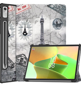 BASEY. BASEY. Lenovo Tab P11 Pro (2e Gen) Hoesje Met Uitsparing Apple Pencil - Eiffeltoren