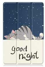 BASEY. Hoesje Geschikt voor Lenovo Tab P11 Pro Hoes Case Tablet Hoesje Tri-fold Met Uitsparing Geschikt voor Lenovo Pen - Hoes Geschikt voor Lenovo Tab P11 Pro Hoesje Hard Cover Bookcase Hoes - Kat