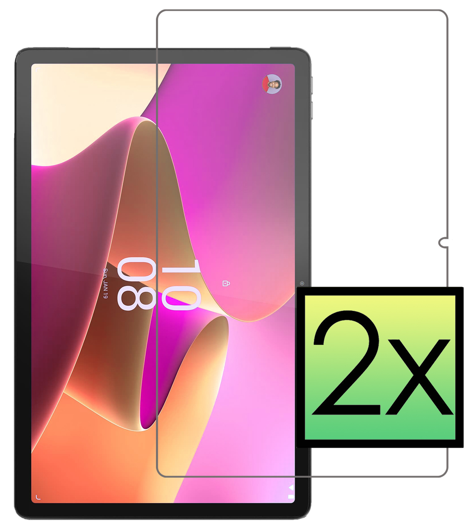 NoXx Screenprotector Geschikt voor Lenovo Tab P11 Pro (2nd gen) Screenprotector Bescherm Glas Screen Protector - 2x
