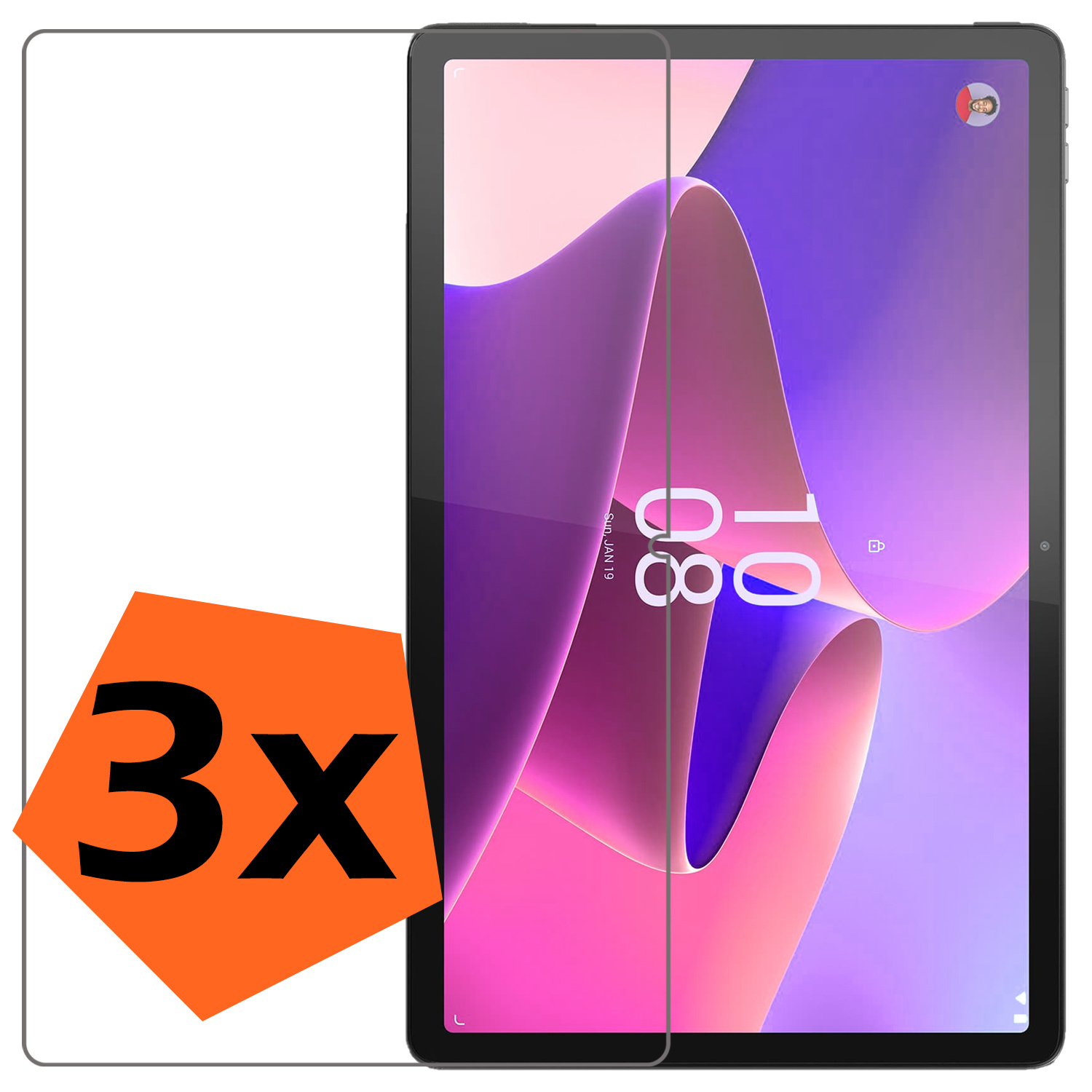 Nomfy Screenprotector Geschikt voor Lenovo Tab P11 Pro (2nd gen) Screenprotector Bescherm Glas - Screen Protector Geschikt voor Lenovo Tab P11 Pro (2e gen) Screenprotector Tempered Glass - 3 PACK