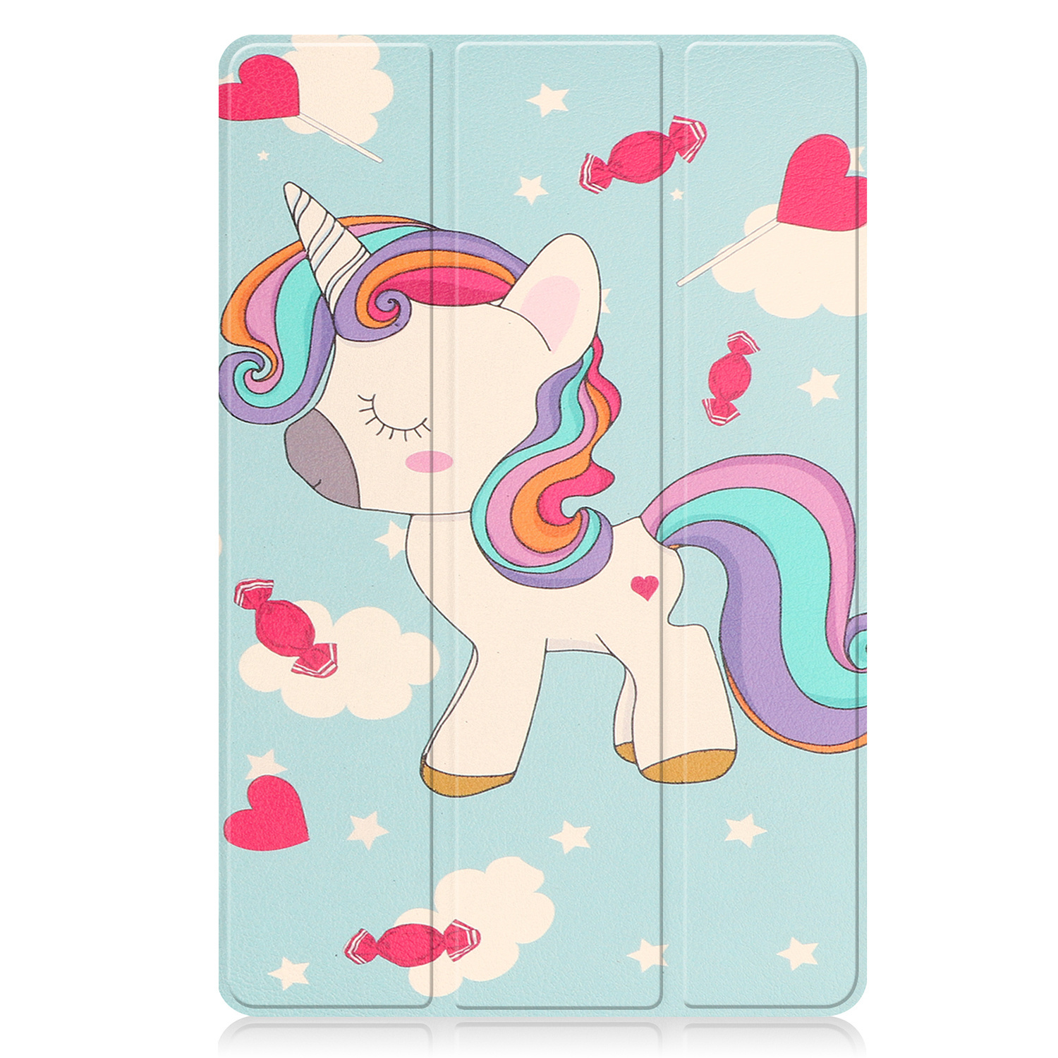 BASEY. Hoesje Geschikt voor Lenovo Tab P11 Pro Hoes Case Tablet Hoesje Tri-fold Met Uitsparing Geschikt voor Lenovo Pen Met Screenprotector - Hoes Geschikt voor Lenovo Tab P11 Pro Hoesje Hard Cover Bookcase Hoes - Eenhoorn