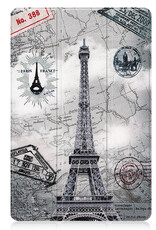 BASEY. Hoesje Geschikt voor Lenovo Tab P11 Pro Hoes Case Tablet Hoesje Tri-fold Met Uitsparing Geschikt voor Lenovo Pen Met Screenprotector - Hoes Geschikt voor Lenovo Tab P11 Pro Hoesje Hard Cover Bookcase Hoes - Eiffeltoren