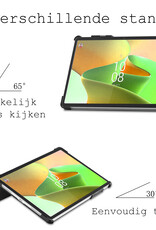 BASEY. Hoesje Geschikt voor Lenovo Tab P11 Pro Hoes Case Tablet Hoesje Tri-fold Met Uitsparing Geschikt voor Lenovo Pen Met Screenprotector - Hoes Geschikt voor Lenovo Tab P11 Pro Hoesje Hard Cover Bookcase Hoes - Galaxy