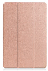 BASEY. Hoesje Geschikt voor Lenovo Tab P11 Pro Hoes Case Tablet Hoesje Tri-fold Met Uitsparing Geschikt voor Lenovo Pen Met Screenprotector - Hoes Geschikt voor Lenovo Tab P11 Pro Hoesje Hard Cover Bookcase Hoes - Rosé goud
