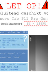BASEY. Hoesje Geschikt voor Lenovo Tab P11 Pro Hoes Case Tablet Hoesje Tri-fold Met Uitsparing Geschikt voor Lenovo Pen Met Screenprotector - Hoes Geschikt voor Lenovo Tab P11 Pro Hoesje Hard Cover Bookcase Hoes - Don't Touch Me