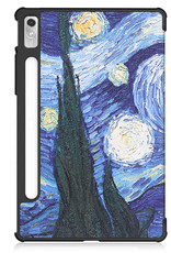NoXx Lenovo Tab P11 Pro (Gen 2) Hoesje Case Hard Cover Met Lenovo Pen Uitsparing Hoes Bookcase Met Screenprotector - Sterrenhemel