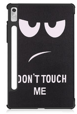 NoXx Hoesje Geschikt voor Lenovo Tab P11 Pro Hoesje Case Hard Cover Hoes Book Case Met Uitsparing Geschikt voor Lenovo Pen Met Screenprotector - Don't Touch Me