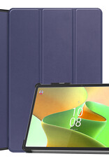 BASEY. Hoesje Geschikt voor Lenovo Tab P11 Pro Hoes Case Tablet Hoesje Tri-fold Met Uitsparing Geschikt voor Lenovo Pen Met Screenprotector - Hoes Geschikt voor Lenovo Tab P11 Pro Hoesje Hard Cover Bookcase Hoes - Donkerblauw