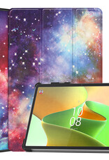 BASEY. Hoesje Geschikt voor Lenovo Tab P11 Pro Hoes Case Tablet Hoesje Tri-fold Met Uitsparing Geschikt voor Lenovo Pen Met Screenprotector - Hoes Geschikt voor Lenovo Tab P11 Pro Hoesje Hard Cover Bookcase Hoes - Galaxy