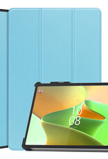BASEY. Hoesje Geschikt voor Lenovo Tab P11 Pro Hoes Case Tablet Hoesje Tri-fold Met Uitsparing Geschikt voor Lenovo Pen Met Screenprotector - Hoes Geschikt voor Lenovo Tab P11 Pro Hoesje Hard Cover Bookcase Hoes - Lichtblauw
