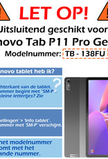 Nomfy Lenovo Tab P11 Pro Hoesje Case Met Uitsparing Voor Lenovo Pen Met Screenprotector - Lenovo Tab P11 Pro Hoes (2e gen) Cover - Bloesem