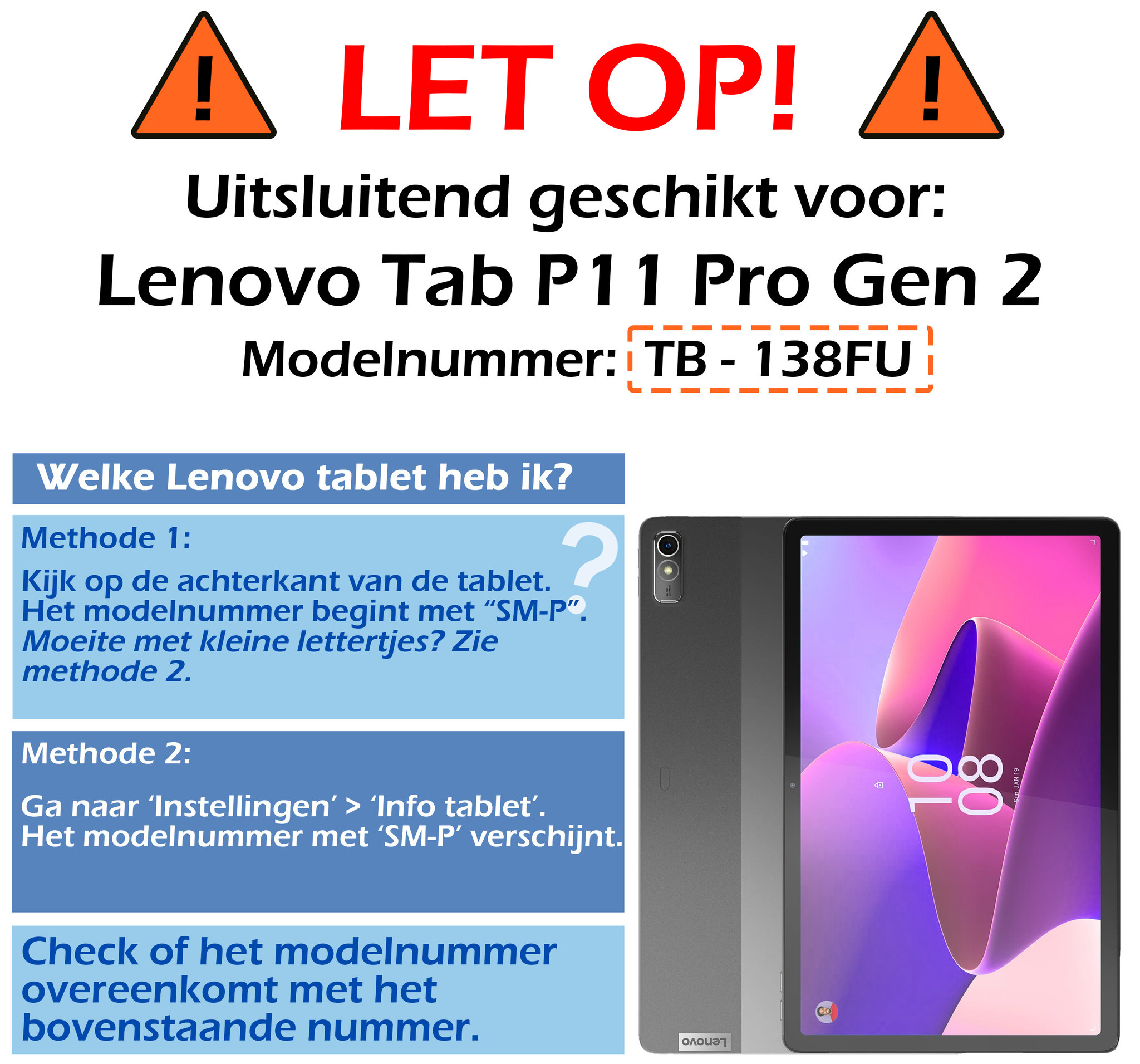 Nomfy Lenovo Tab P11 Pro Hoesje Case Met Uitsparing Voor Lenovo Pen Met Screenprotector - Lenovo Tab P11 Pro Hoes (2e gen) Cover - Donker Blauw