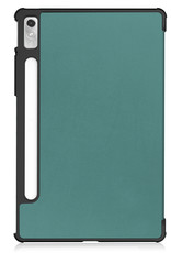 Nomfy Hoes Geschikt voor Lenovo Tab P11 Pro Hoes Tri-fold Tablet Hoesje Case Met Uitsparing Geschikt voor Lenovo Pen Met Screenprotector - Hoesje Geschikt voor Lenovo Tab P11 Pro Hoesje Hardcover Bookcase - Donkergroen