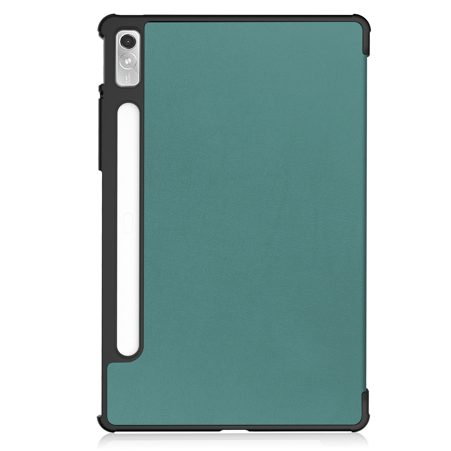 Nomfy Hoes Geschikt voor Lenovo Tab P11 Pro Hoes Tri-fold Tablet Hoesje Case Met Uitsparing Geschikt voor Lenovo Pen Met Screenprotector - Hoesje Geschikt voor Lenovo Tab P11 Pro Hoesje Hardcover Bookcase - Donkergroen