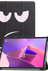 Nomfy Hoes Geschikt voor Lenovo Tab P11 Pro Hoes Tri-fold Tablet Hoesje Case Met Uitsparing Geschikt voor Lenovo Pen Met Screenprotector - Hoesje Geschikt voor Lenovo Tab P11 Pro Hoesje Hardcover Bookcase - Don't Touch Me