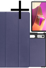 NoXx Hoesje Geschikt voor Lenovo Tab P11 Pro Hoesje Case Hard Cover Hoes Book Case Met Uitsparing Geschikt voor Lenovo Pen Met Screenprotector - Donkerblauw