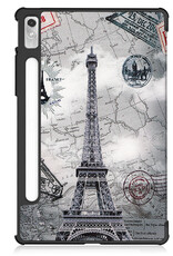 NoXx Hoesje Geschikt voor Lenovo Tab P11 Pro Hoesje Case Hard Cover Hoes Book Case Met Uitsparing Geschikt voor Lenovo Pen Met Screenprotector - Eiffeltoren