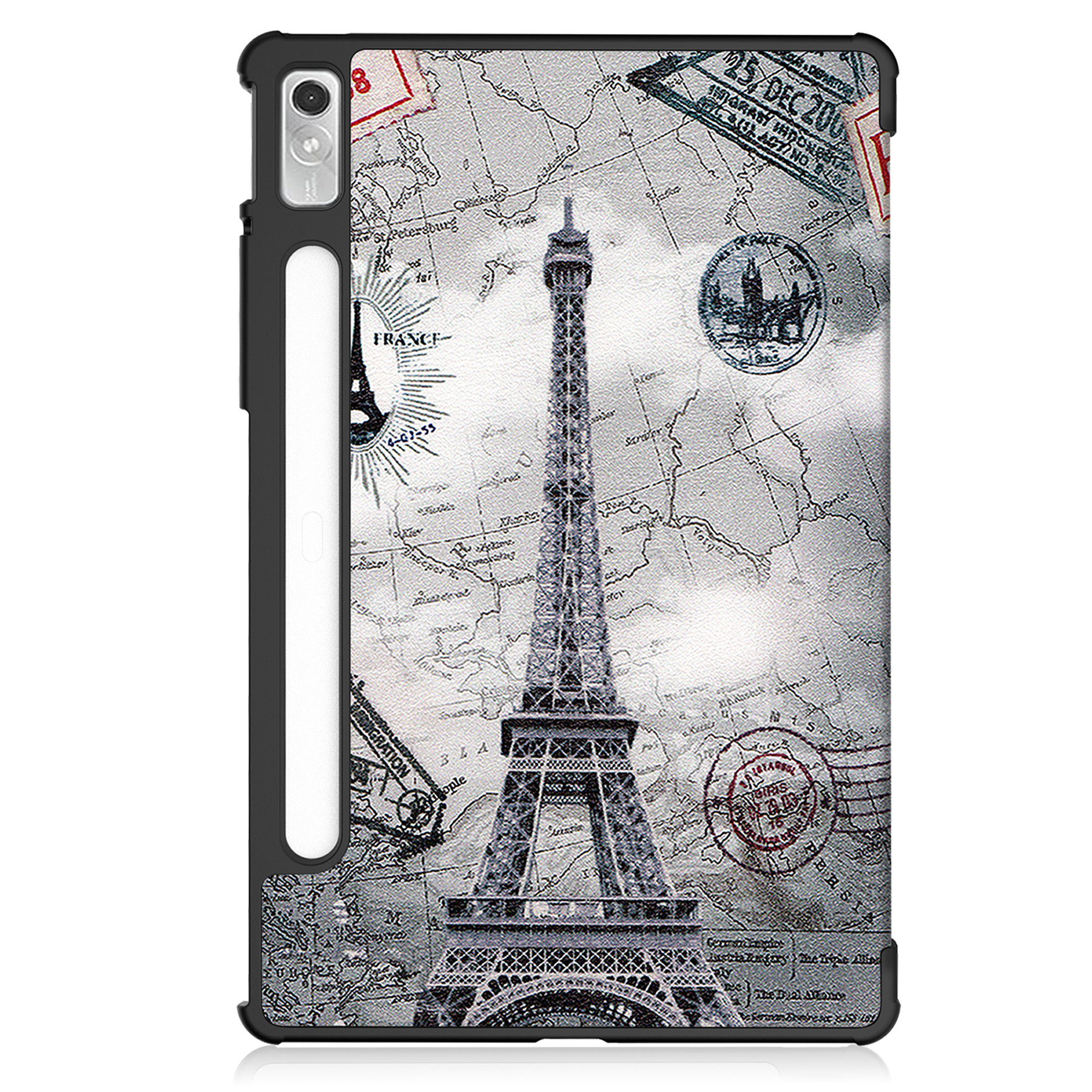 NoXx Hoesje Geschikt voor Lenovo Tab P11 Pro Hoesje Case Hard Cover Hoes Book Case Met Uitsparing Geschikt voor Lenovo Pen Met Screenprotector - Eiffeltoren