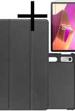 NoXx Lenovo Tab P11 Pro (Gen 2) Hoesje Case Hard Cover Met Lenovo Pen Uitsparing Hoes Bookcase Met Screenprotector - Zwart